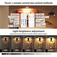 Nouvelle Lampe Murale LED Intelligente Détachable Moderne Minimaliste RGBW à Température de Couleur, Abat-jour PC, Angle Réglable, Télécommande Tactile, pour l'Exportation