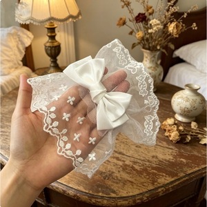 แขนเสื้อแต่งลูกไม้สำหรับเจ้าสาว, สายรัดข้อมือโบว์สีดำและสีขาว, อุปกรณ์ประกอบชุดโลลิต้าสำหรับถ่ายภาพและการแสดง - Product Image 3