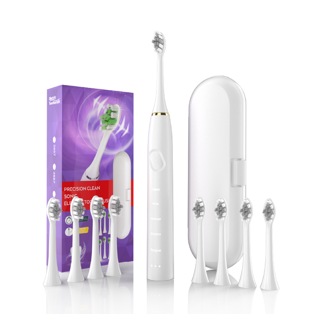 Teeth Cleaning Smart Rechargeable Toothbrush Soft Bristles Electric Toothbrush Sonic Toothbrush Electric for Adults