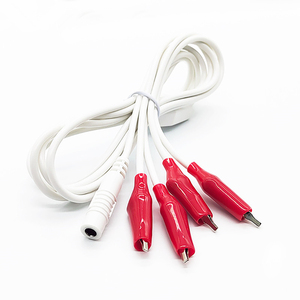 Maßgefertigte 4-in-1 Weiße Krokodilklemmen zu 2mm 4mm Bananenstecker Kabel Krokodilklemme Testkabel - Product Image 4