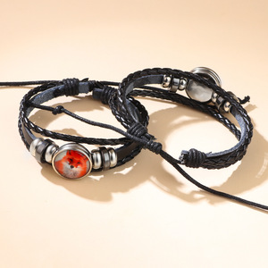 สร้อยข้อมือหนัง PU ลายสุนัขจิ้งจอก ปรับขนาดได้ เครื่องประดับสำหรับทุกเพศ ของขวัญ สร้อยข้อมือแบบเชือกแฟชั่น - Product Image 3