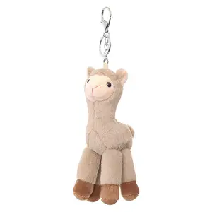 Chaveiro de alpaca personalizado, mini presente de crianças, tamanho pequeno, bonito, natal, macio, brinquedo de pelúcia, chaveiro