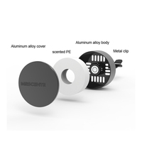 Diffuseur de parfum rond en métal de haute qualité Mescente pour voiture, clip de ventilation, désodorisant pour voiture