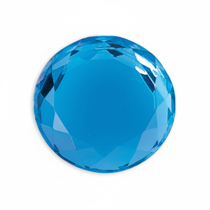 Inserto di perline di vetro rotonde blu cristallo da 25 mm per la creazione di gioielli - Product Image 2