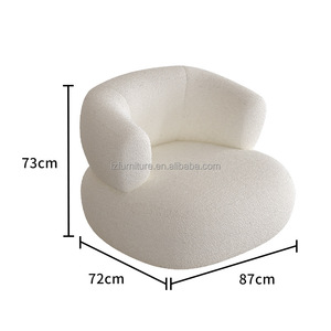 Conjunto de Sofás Curvos para Vestíbulo de Hotel, Tapizado en Tela Blanca, Sofá de 3 Plazas, Sillón Lounge, para Muebles de Sala de Estar Comercial Moderna - Product Image 6