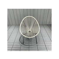 Fauteuil en rotin rond pour balcon, plage, jardin, en bois, style nid d'oiseau, pour l'extérieur