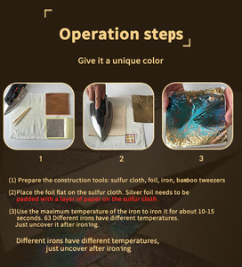 Fogli di Carta Metallizzata Imitazione Foglia d'Oro per Arte e Artigianato, Alta Qualità, Prezzo all'Ingrosso - Product Image 5