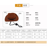 Mini-chapeaux de cowboy ajustables pour animaux de compagnie, déguisement amusant pour chien, idéal pour l'été, les fêtes ou Halloween