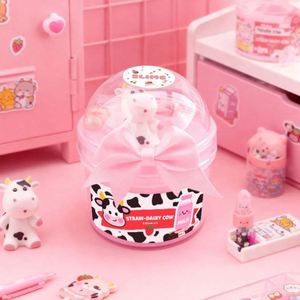 Pâte à modeler et slime faits main, texture douce et lisse, décorations scintillantes colorées, pack DIY durable pour enfants, thème crème glacée pour fête - Product Image 1