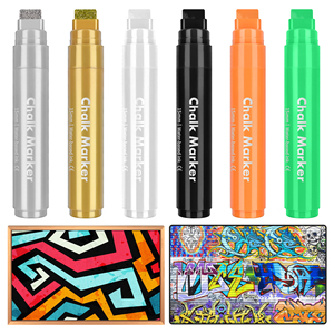 Marcadores de <span class=keywords><strong>Pintura</strong></span> de <span class=keywords><strong>Tiza</strong></span> Bview Art |   Marcadores para Pizarra con Puntas de 15 mm de Ancho - Marcadores Líquidos para Pizarra, Rotulador Borrable para Ventanas de Coche - Product Image 4