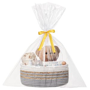 Panier de rangement personnalisé pour la maison Corde en coton tissé Panier en paille de jacinthe et panier cadeau pour enfants pour <span class=keywords><strong>Amazon</strong></span> Hot Selling - Product Image 1