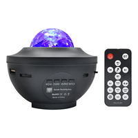 Proyector de Galaxia con Conexión USB de 5V, Altavoz LED con Música, Luz Nocturna Dinámica de Cielo Estrellado, Aurora y Olas del Océano, Decoración de Pared para Dormitorio