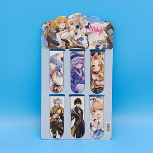 6 unids/set Kawaii <span class=keywords><strong>Genshin</strong></span> impacto marcadores magnéticos Raiden Shogun Kamisato Ayaka Chong <span class=keywords><strong>Yun</strong></span> Kaedehara Kazuha marcador de libros - Product Image 5