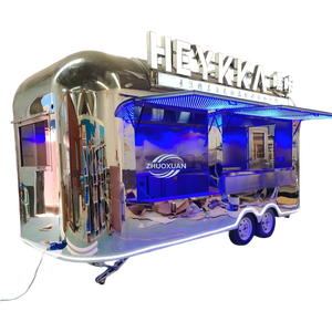 Camión de Comida Retro de 5.5m, Totalmente Equipado, Carreta Móvil para Venta de Café y Helados al Aire Libre - Product Image 1