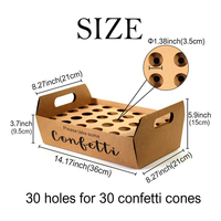 Boîte de courrier design respectueux de l'environnement, 10 pièces, biodégradables, pour confettis de mariage, porte-plateau, livraison Kraft