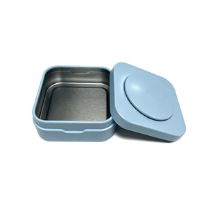Boîte de rangement pour bonbons avec logo personnalisé, en fer et ABS, couvercle rotatif, 76 mm, carrée, pour l'organisation de la cuisine - Product Image 2