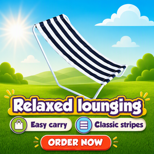 Chaise longue pliante de plage portable sans installation pour le camping et les activités de plein air - Product Image 2