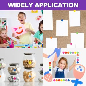 Nhãn dán chấm màu tròn Nhãn mã hóa vòng tròn chấm bi nhãn dán cho nhãn áp phích lịch, Bộ chấm màu - Product Image 4