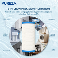 Cartucho de Filtro de Agua de Carbón Activado Pureza 10x4.5, Reduce el Sabor Acre de Cloro para Sistemas de Filtrado de Agua para Toda la Casa