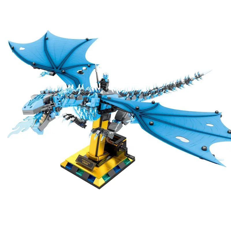 Vise Rion Dragon Building Block Sets 1186PCS Fantasy Model Construction Toys Compatible DIY Assembly Blocks Gift For Kids