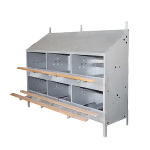 Poultry Equipment 12 Holes Metal Chicken Egg Laying Nest Box Hot Galvanized Sheet Chicken Nesting Box