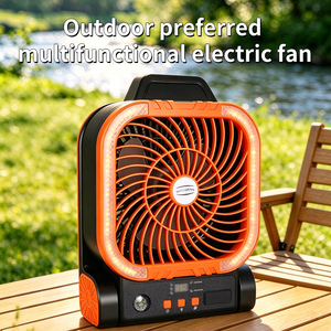 Portable Desk Fan With LED <b>Light</b> Rechargeable USB Powered Foldable Plastic Air Circulator for Outdoor Household <b>Sleep</b> - Product Image 2
