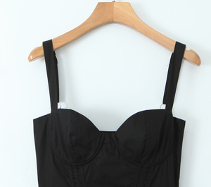 Abito Slip in <span class=keywords><strong>Cotone</strong></span> da Donna Casual alla Moda con Spalline Sottili in Due Colori - Product Image 5