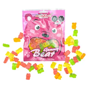 MINICRUSH Candy chinese factory wholesale custom coated sweet soft fruit gummy bear candy