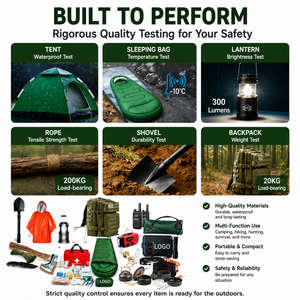 Equipo <span class=keywords><strong>de</strong></span> Emergencia Profesional para Exteriores, Compacto y Portátil, para 2-3 Personas, para Campamento, Senderismo y Actividades al Aire Libre, con Kit <span class=keywords><strong>de</strong></span> Primeros Auxilios - Product Image 2