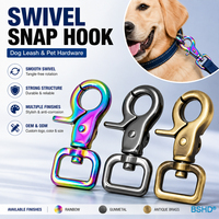 Mosquetón Giratorio de Latón Antiguo Color Gris Metálico Arcoíris con Clip de Gatillo y Ojo Rectangular para Correa de Perro, Collar de Mascota, Arnés OEM ODM