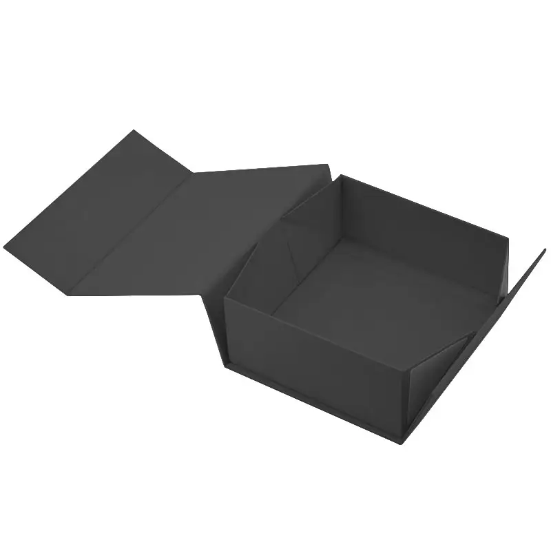 Weniger Versand kosten Faltbares benutzer definiertes Logo-Design Schwarze Magnet box Kleidung Pappkartons für Produkt verpackungen