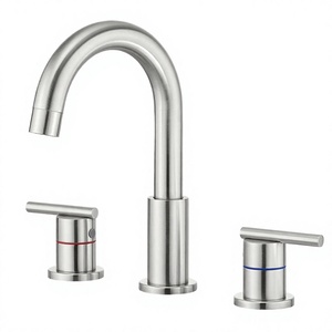 Robinet mélangeur monocommande monotrou en acier inoxydable 304 pour lavabo, eau froide et chaude, avec cartouche céramique, fabrication indienne, vente en gros - Product Image 3