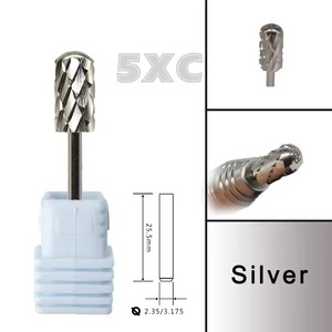 Brocas de Uñas Redondas Grandes con Punta de Barril, Seguras, 5XC, 8 Colores, para Remover Polvo Acrílico, Extra Fuertes - Product Image 5