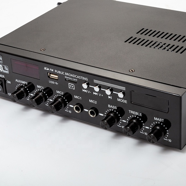 Hot Sale PA Public Address System 60w Power Mixer Amplifier Professional Audio Mixing Amplifiers with Blue Tooth