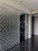 Blocs de verre massif multicolores à motif double glace, cloisons en verre pour espaces