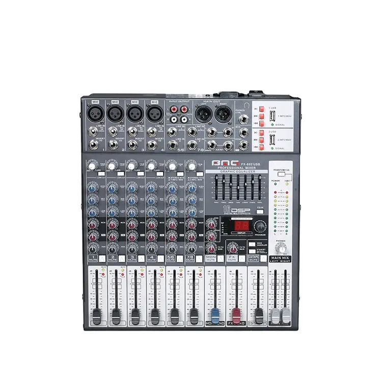 BMG Professional 6/8/12/16/24 Channels Audio Mixer And Sound Mixer for Pro Audio