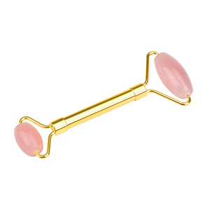 Slimming Massager Roller Gua <span class=keywords><strong>Sha</strong></span> Set Quartz Jade Natural Rose quartz roller Stone customized OEM Box - Product Image 3