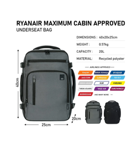 <span class=keywords><strong>Bolsa</strong></span> <span class=keywords><strong>de</strong></span> equipaje <span class=keywords><strong>de</strong></span> mano para viaje, mochila <span class=keywords><strong>de</strong></span> equipaje <span class=keywords><strong>de</strong></span> mano reciclada para mascotas, ecológica, para llevar debajo del asiento, 20L, impermeable, para <span class=keywords><strong>deporte</strong></span> al aire libre, <span class=keywords><strong>40x20x25</strong></span> - Product Image 2