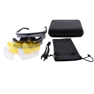 موضة جديدة 4 عدسات بلاستيكية PC عدسة نظارات رياضية قتالية نظارات شمسية باليستية نظارات تكتيكية - Product Image 6