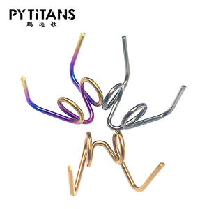 PYTITANS GR5 Ressorts de frein en titane pour étrier <span class=keywords><strong>Brembo</strong></span>, broche en alliage de titane en forme de R pour blocage d'axe, plaquette de frein - Product Image 4