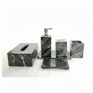 Elegante juego de baño de resina ecológico Patrón de modelo de Ángel impermeable - Product Image 1