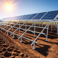 Système de montage au sol pour modules solaires de premier fournisseur, support solaire en alliage d'aluminium avec surface anodisée pour l'installation au sol de systèmes photovoltaïques