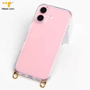 <strong>Clear</strong> PC TPU 2-in-1 Shockproof Phone Case Lanyard Shoulder Strap Hole Compatible for <strong>iPhone</strong> 16 13 Pro XS Max Comes OPP <strong>Bag</strong> - Product Image 1