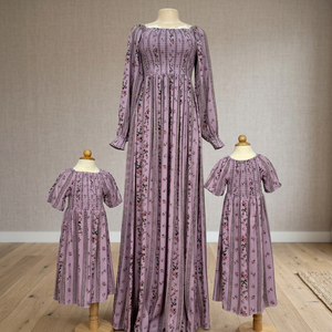 Mother <b>Daughter</b> Modest Straight Long Sleeve Ankle-Length Jalabiya Evening/Formal 100% Cotton Breathable Washable Premium Quality - Product Image 3