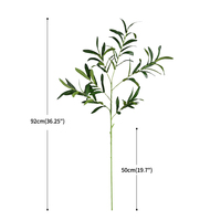 Groothandel Kunstmatige Olijfbladeren Groenblad Zijde Eucalyptus voor Bruiloft Hangende Achtergronddecoratie Hotel Achtergrond