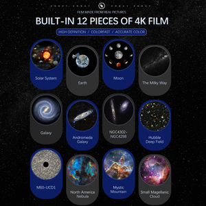 <span class=keywords><strong>Projecteur</strong></span> d'étoiles intelligent à rotation 360° avec lampe de projection à 13 films pour la lecture d'histoires cosmiques pour enfants, lumière de plafond étoilée - Product Image 4