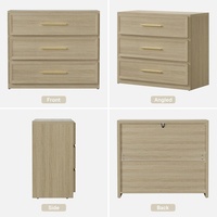 Tables de Chevet en Bois Sur Mesure OEM/ODM Extra Larges, Ensemble de 2 Tables Hautes avec Grands Tiroirs de Rangement, Style Moderne pour Chambre et Salon