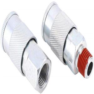1/4 Npt Iron Quick Couplings 12 Piece Set Galvanized <b>Pneumatic</b> <b>Tool</b> Accessories - Product Image 3