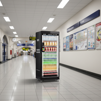Distributeur automatique commercial XMAI à vision IA, 24 pieds cubes, paiement sans espèces, Grab & Go, capacité 680L, gestion des stocks par IA, télécommande
