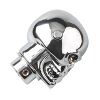 JDMotorsport88 JDM赛车通用手动镀铬发光二极管头骨变速杆换挡杆旋钮换挡器
